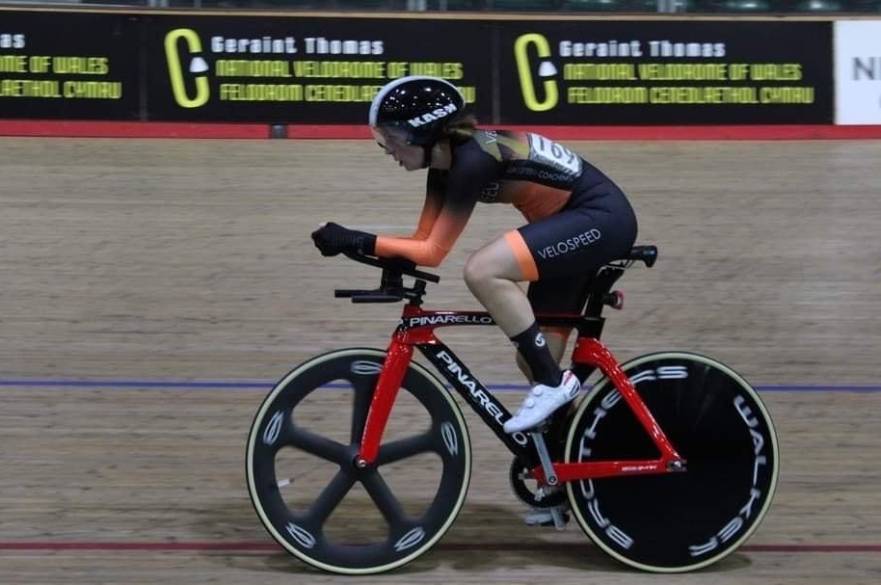 Hazel Wilkinson at the National Masters Track Championship 2022