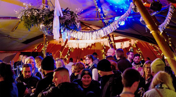 People enjoying the inside of the Nordic Bar, Derby winter 2024Nordic Bar Derby Winter 2024