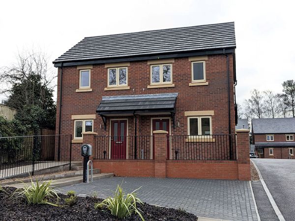 Knoll completion; semi detached houses