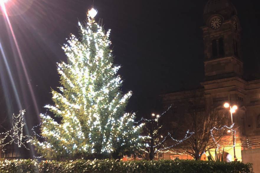 Christmas tree in Derby