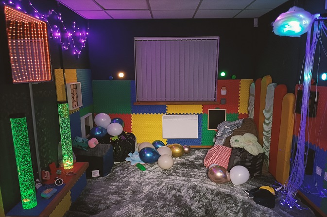 Sensory room at Imbue gaming and tech hub for children with SEND in Derby