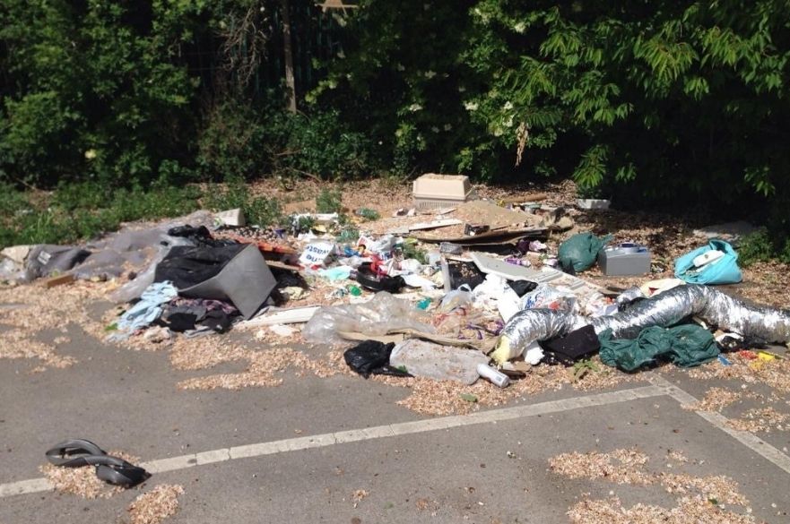 Fly-tipping on Racecourse carpark