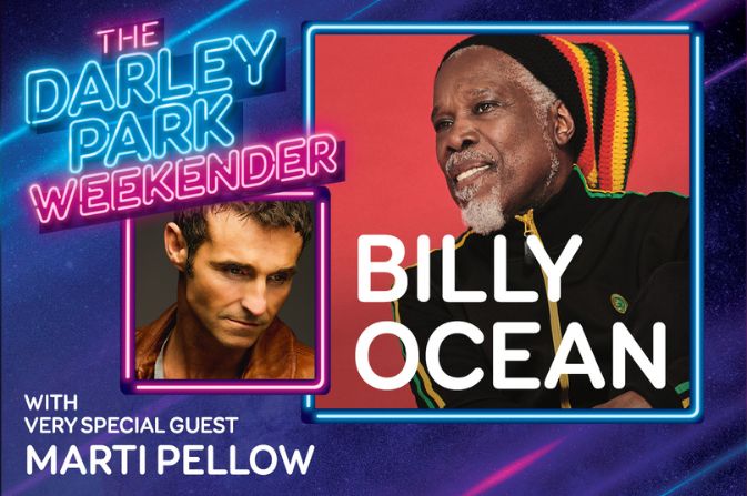 Darley Park Weekender 2026 artwork, featuring Billy Ocean and Matti Pellow