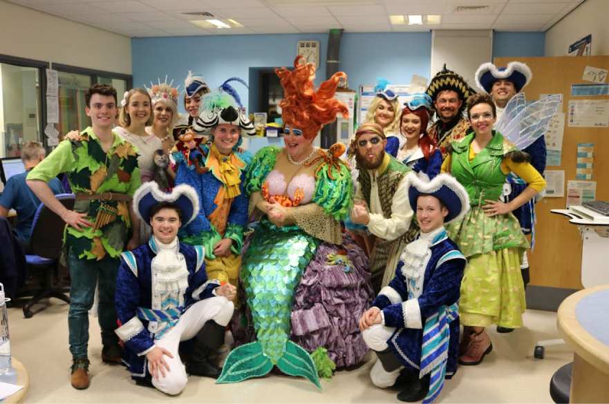 Peter Pan cast visit Derby Children's Hospital
