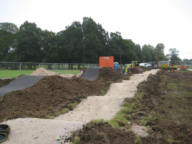 Osmaston BMX Track in the build stage 