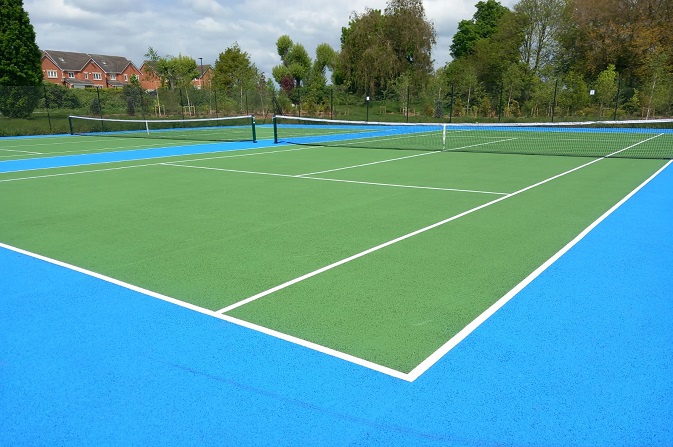 Refurbished tennis courts at Alvaston Park