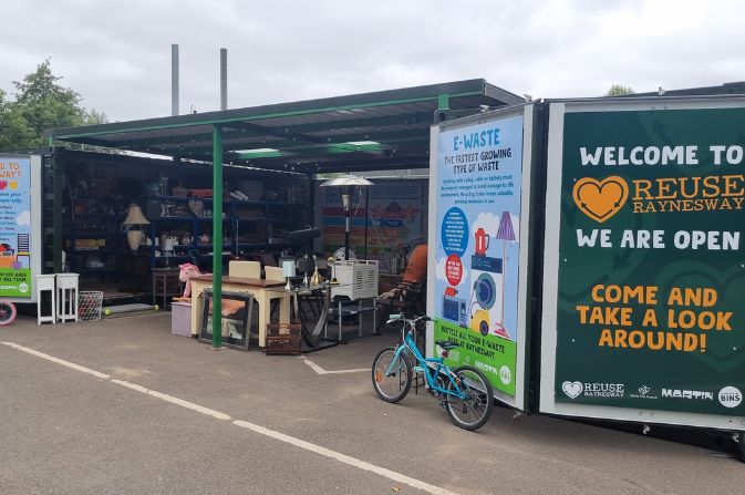 external view of the Reuse Raynesway shop